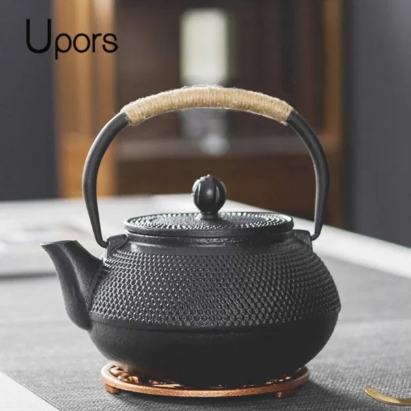 UPORS Japanese Iron Tea Pot with Stainless Steel Infuser – Oolong Tea Kettle 600/800/1200ML