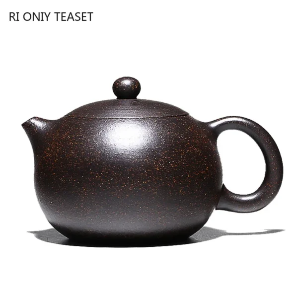 Authentic Handmade Yixing Zisha Tea Pot – Purple Clay Xishi Tea Pot with Ball Hole Filter